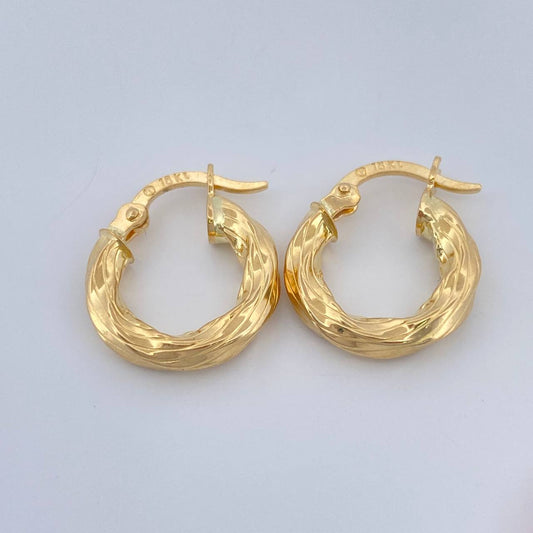 Hoop Earrings Isis 1.6gr / 3/4 in / mm Yellow Gold 18K %
