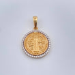 Dije San Benito 2.65gr / 1 in / Dos Oros Amarillo Blanco 18K %