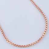 Cadena Veneciana 28.7gr / 23 3/4 in / 2.7mm Dos Oros Blanco Rosa +3 18K $