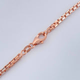 Cadena Veneciana 28.7gr / 23 3/4 in / 2.7mm Dos Oros Blanco Rosa +3 18K $