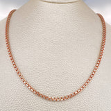 Cadena Veneciana 28.7gr / 23 3/4 in / 2.7mm Dos Oros Blanco Rosa +3 18K $