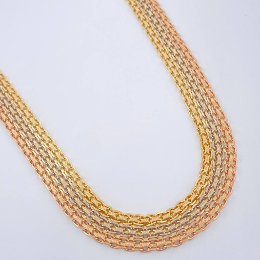 Cadena China 52.3gr / 24 in / 11.3mm Tres Oros +1 18K $