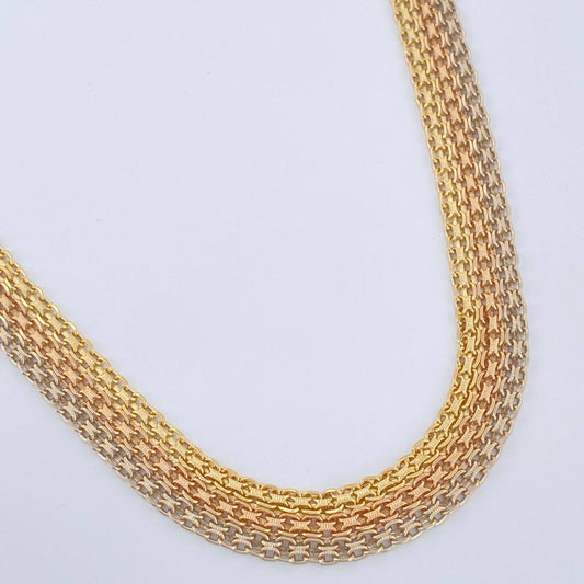Cadena China 23.05gr / 24 in / 7.1mm Tres Oros +1 18K $