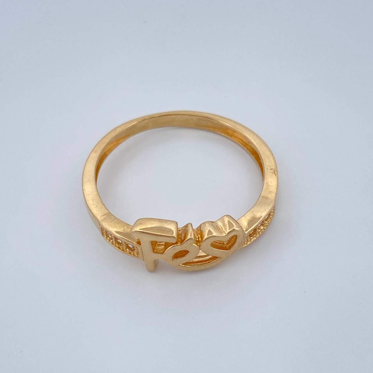 Heart Faith Ring 2.1gr / T6 / 18K Yellow Gold %