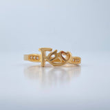 Heart Faith Ring 2.1gr / T6 / 18K Yellow Gold %
