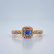 Square Halo Ring 2.3gr / T7 / 18K Yellow Gold %