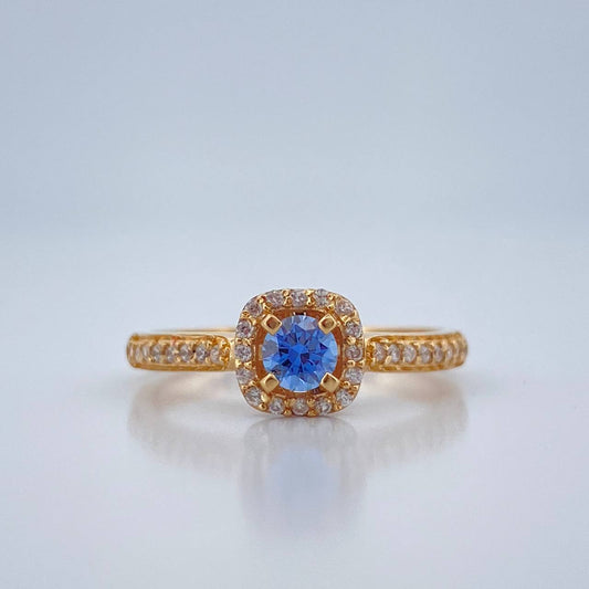 Square Halo Ring 2.3gr / T7 / 18K Yellow Gold %