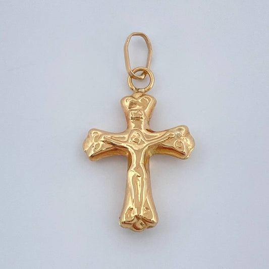 Dije Cruz Cristo 0.85gr / 1 in / Oro Amarillo 18K %