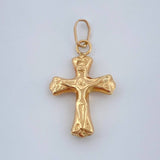 Dije Cruz Cristo 0.85gr / 1 in / Oro Amarillo 18K %
