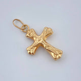 Dije Cruz Cristo 0.85gr / 1 in / Oro Amarillo 18K %