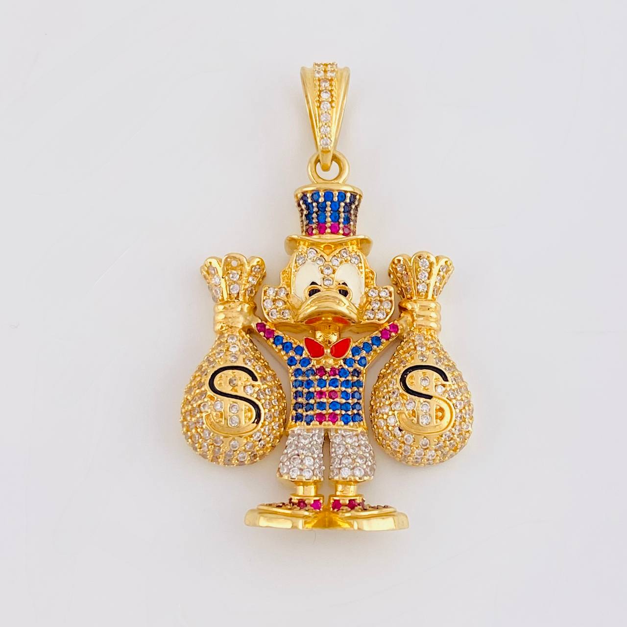 Pendant Duck Money Bags 15.2g / 1 3/4 in 18K Yellow Gold