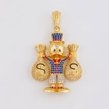 Pendant Duck Money Bags 15.2g / 1 3/4 in 18K Yellow Gold
