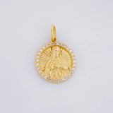 Dije Circulo Sagrado Corazón 2.7g / 1 in Oro Amarillo 18K