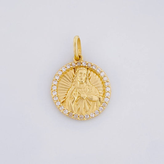 Dije Circulo Sagrado Corazón 2.65g / 1 in Oro Amarillo 18K