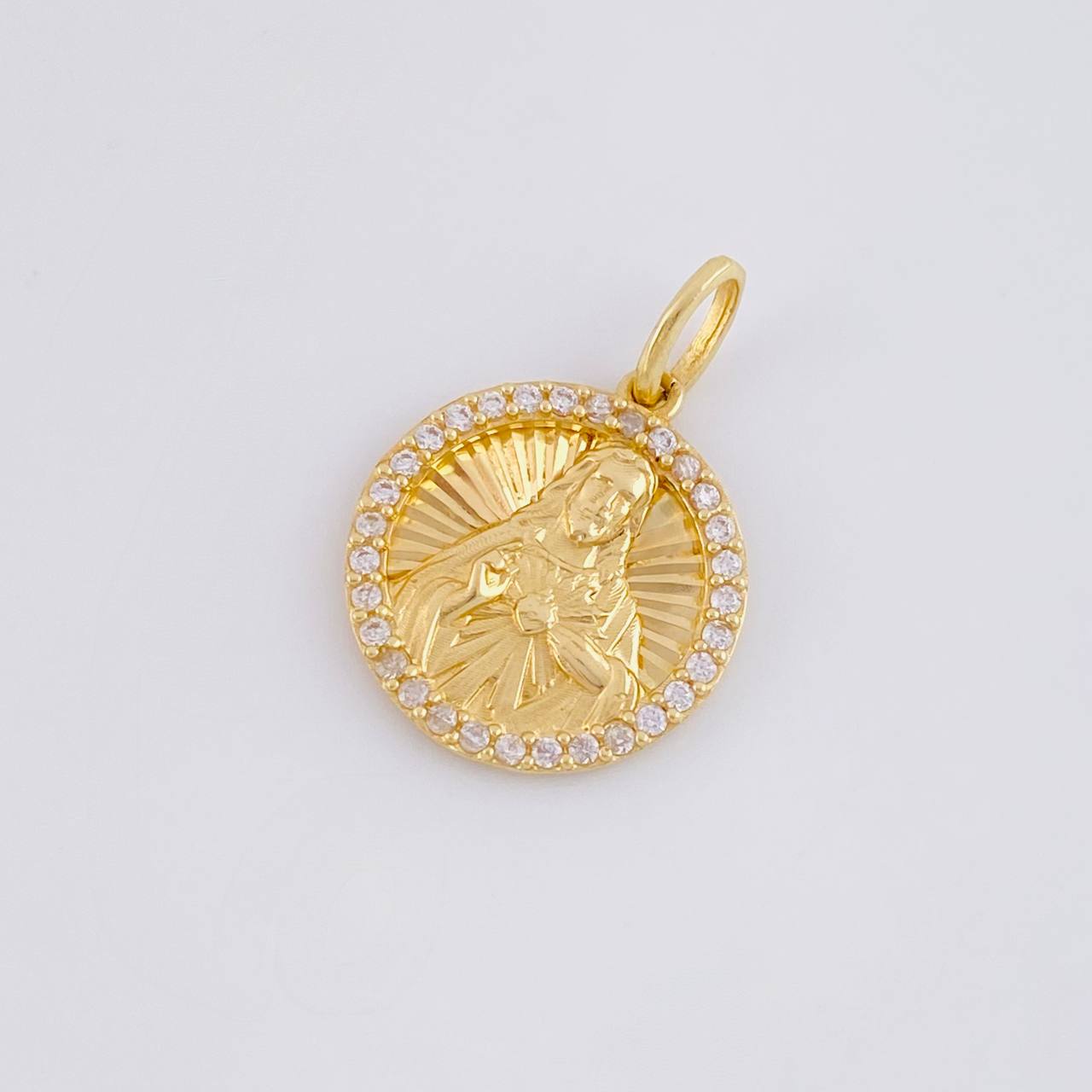 Dije Circulo Sagrado Corazón 2.65g / 1 in Oro Amarillo 18K