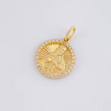 Dije Circulo Sagrado Corazón 2.65g / 1 in Oro Amarillo 18K