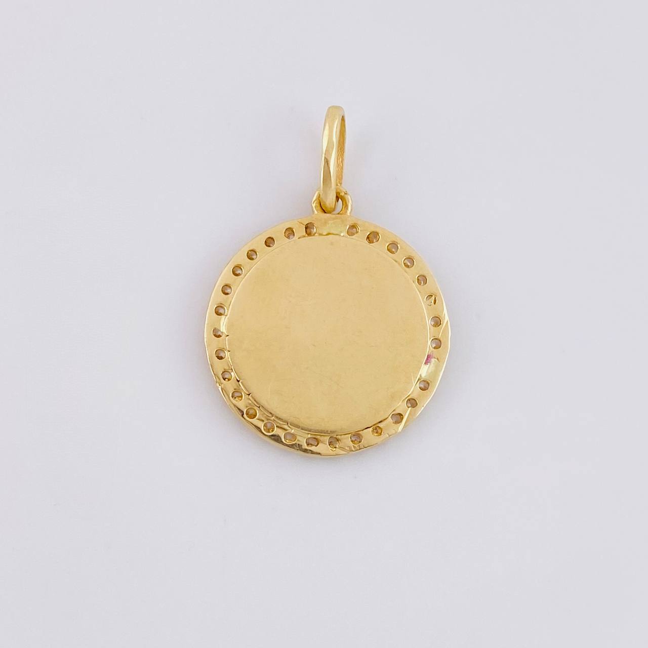Dije Circulo Sagrado Corazón 2.7g / 1 in Oro Amarillo 18K