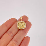 Dije Circulo San Miguel 2.25g / 1 in Oro Amarillo 18K