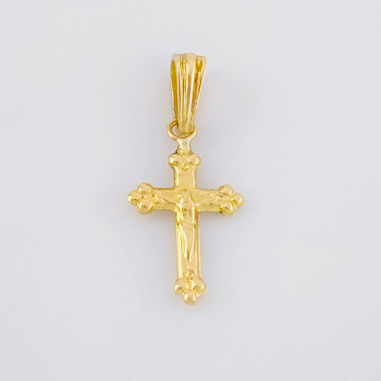 Pendant Cross Christ 0.6g / 3/4 in Yellow Gold 18K