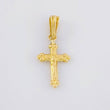 Pendant Cross Christ 0.6g / 3/4 in Yellow Gold 18K