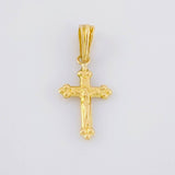 Pendant Cross Christ 0.6g / 3/4 in Yellow Gold 18K