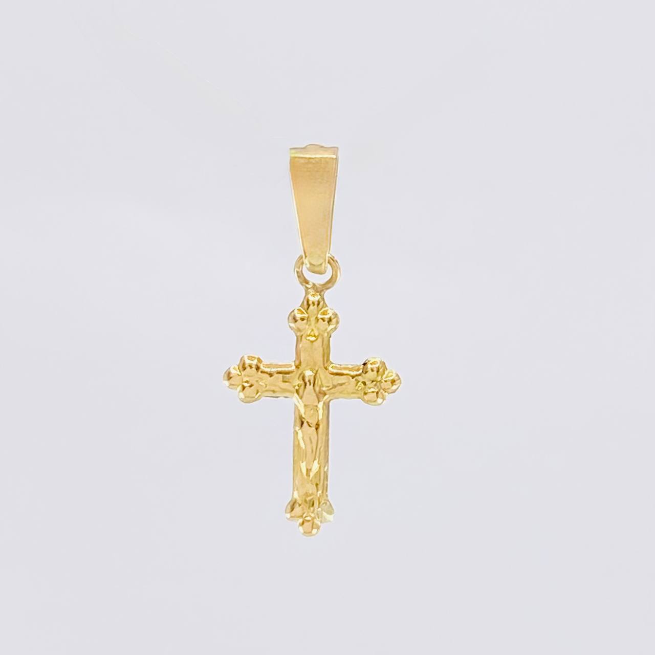 Pendant Cross Christ 0.6g / 3/4 in Yellow Gold 18K