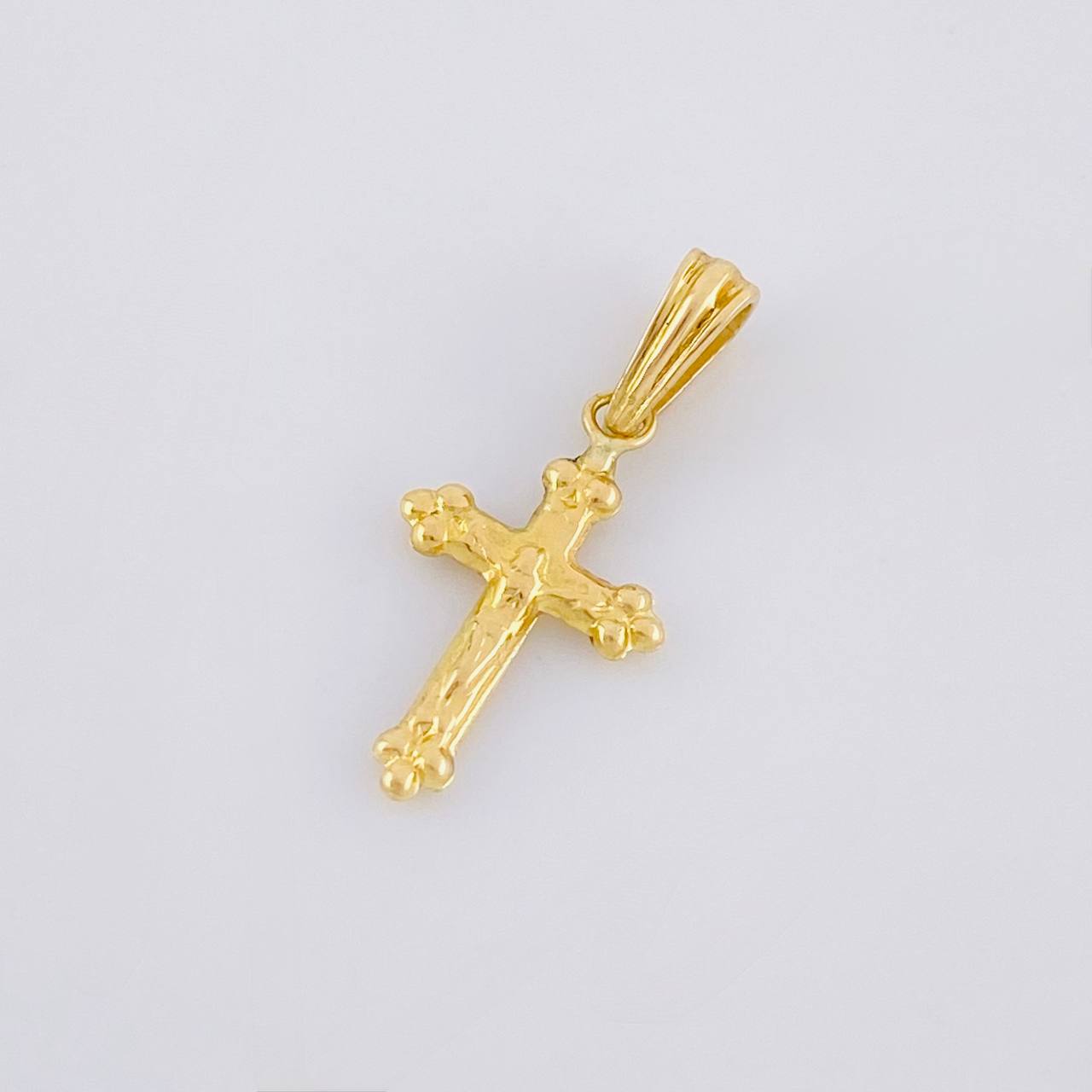 Pendant Cross Christ 0.6g / 3/4 in Yellow Gold 18K