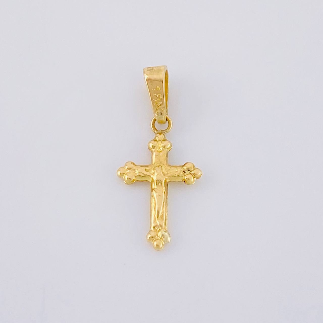 Pendant Cross Christ 0.6g / 3/4 in Yellow Gold 18K