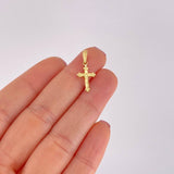 Pendant Cross Christ 0.6g / 3/4 in Yellow Gold 18K