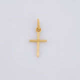 Plain Cross Pendant 0.45g / 3/4 in 18K Yellow Gold