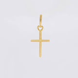 Plain Cross Pendant 0.45g / 3/4 in 18K Yellow Gold