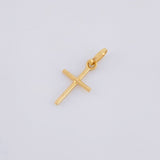Plain Cross Pendant 0.45g / 3/4 in 18K Yellow Gold