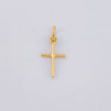 Plain Cross Pendant 0.45g / 3/4 in 18K Yellow Gold