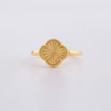 Clover Diamond Cut Ring 1.95g / T6 3/4 Yellow Gold 18K