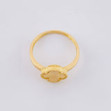Clover Diamond Cut Ring 1.9g / T7 1/2 Yellow Gold 18K
