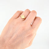 Clover Diamond Cut Ring 1.95g / T6 1/2 Yellow Gold 18K