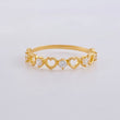 Interspersed Hearts Ring 1.3g / Size 6 3/4 Yellow Gold 18K