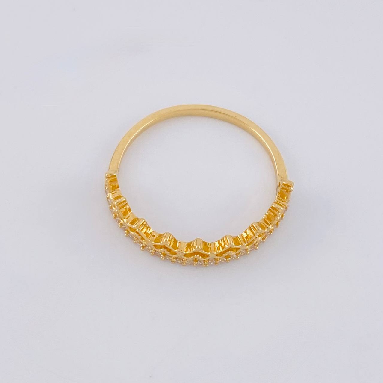 Channel Ring Hearts 2g / Size 6 3/4 Yellow Gold 18K