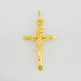 Pendant Cross Christ 1.55g / 1 1/4 in Yellow Gold 18K