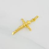 Pendant Cross Christ 1.6g / 1 1/4 in Yellow Gold 18K