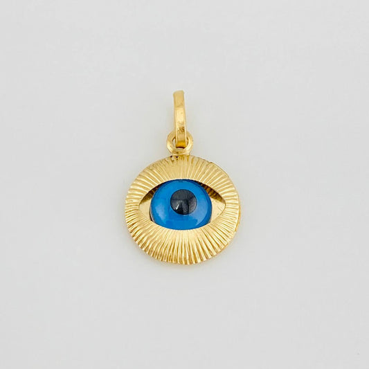 Dije Ojo Turco 0.95g / 3/4 in Oro Amarillo 18K