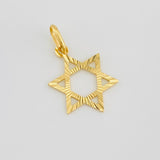 Pendant Star Silhouette Bethlehem 0.75g / 3/4 in 18K Yellow Gold