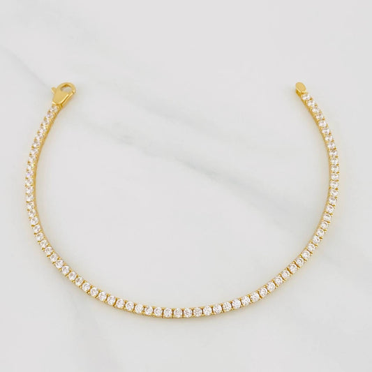 Pulso Tenis 6g / 6 3/4 in / 1.5mm Oro Amarillo 18K