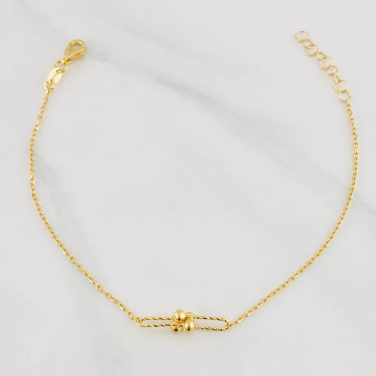 Pulso Aro Seguido Atomo 2.2g / 8 1/4 in / 1.1mm Oro Amarillo 18K