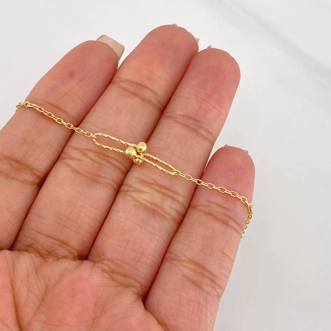 Pulso Aro Seguido Atomo 2.2g / 8 1/4 in / 1.1mm Oro Amarillo 18K