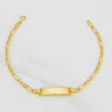 Pulso Figaro Placa 3.05g / 7 1/4 in / 3.3mm Oro Amarillo 18K