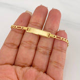Pulso Figaro Placa 3.05g / 7 1/4 in / 3.3mm Oro Amarillo 18K
