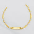 Pulso Cubano Placa 3.7g / 7 in / 3.2mm Oro Amarillo 18K