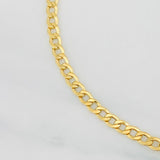 Pulso Cubano Placa 3.7g / 7 in / 3.2mm Oro Amarillo 18K