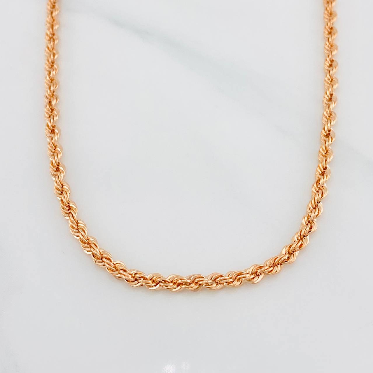Rope Chain 5.1g / 24 in / 2.5mm Rose Gold 18K